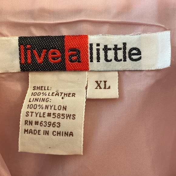 VTG Leather coat Jacket blazer Womens XL Pink  Suede Patch pockets Barn jacket - Picture 5 of 10